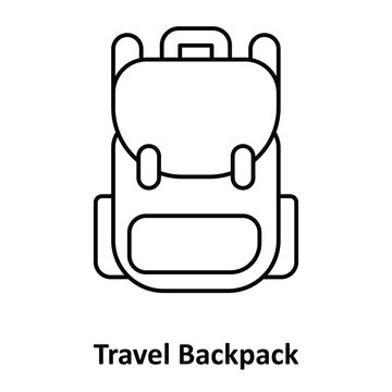 Travel Backpack Vector Icon which can easily modify or edit