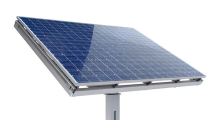 Blue solar panel with metal frame, isolated on transparent background © Ruslan