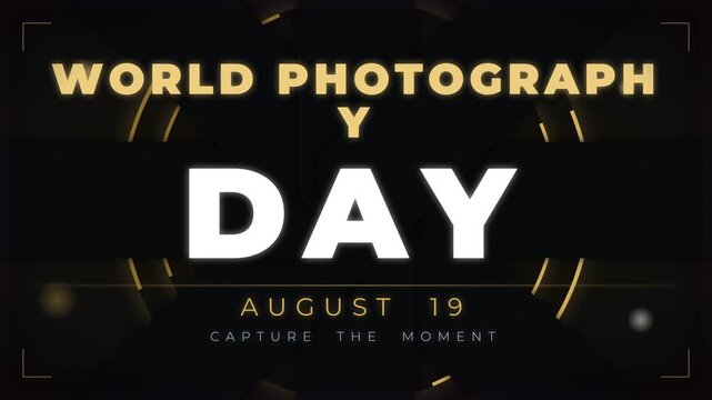 Animated motion graphic for World Photography Day on August 19