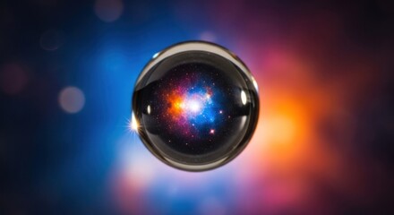 disco ball on a blue background