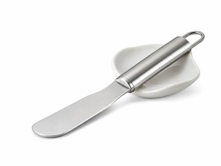 Fototapeta premium Kitchen utensil with ceramic rest professional product photo with clean styling natural light premium detail and minimal composition for clean design and advertising