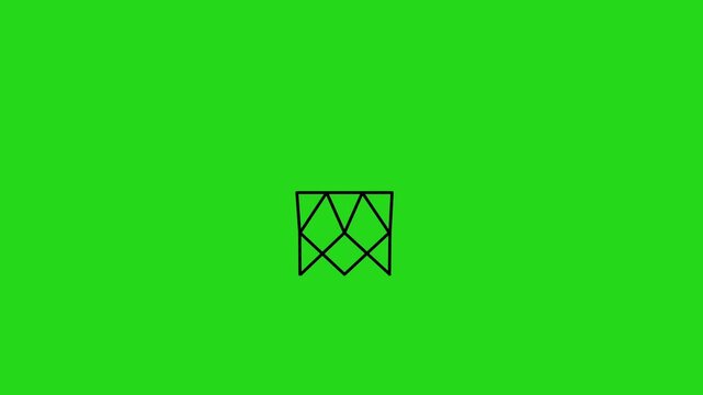 Basketball Hoop Symbol with Zoom Effect Chroma Key Animation 4K Video