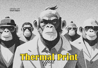 Thermal Print Photo Effect