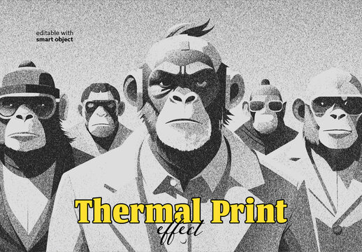 Thermal Print Photo Effect