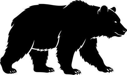 Bear silhouette vector illustration © Nasima