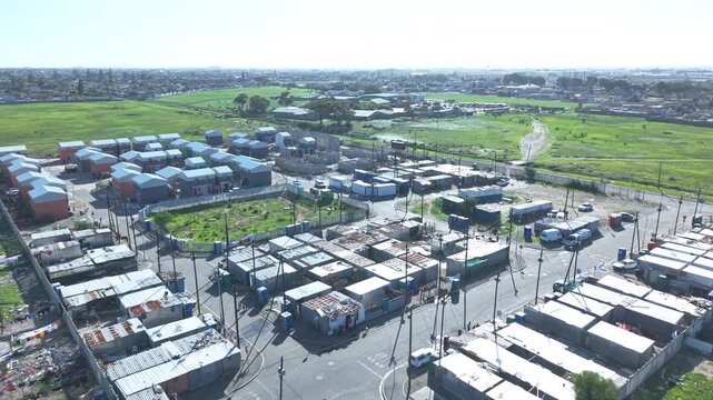 Aerials of Township Area Cape Town.