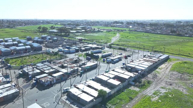 A shanty town settlement in Africa.