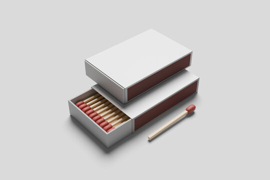 Blank matches box for mockup - 3D Illustration