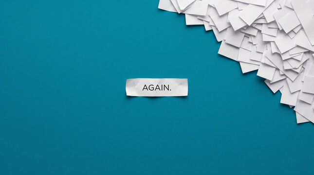 Again &ndash; Persistence, Repetition and Continuous Improvement Concept