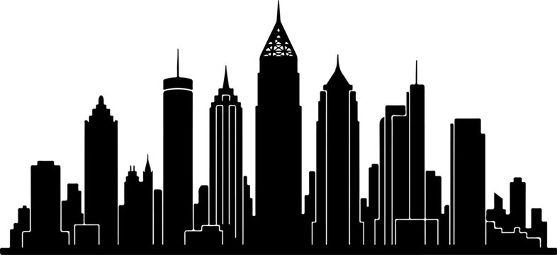 Atlanta skyline silhouette vector illustration