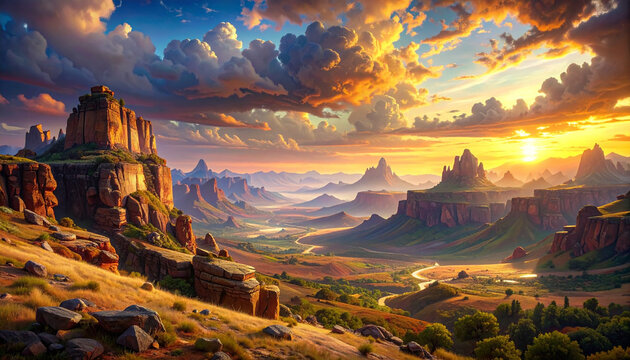 Desert Canyon Sunset
