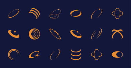 Cosmic Halftone Vector Shapes © Pixelbuddha Studio