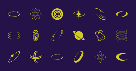 Cosmic Halftone Vector Shapes © Pixelbuddha Studio