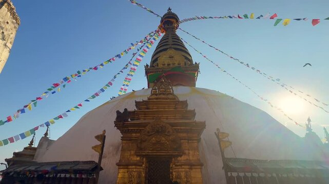 one of the most visited temple in kathmandu in nepal. swayambhunath temple