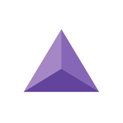 Fototapeta premium Flat purple pyramid vector icon