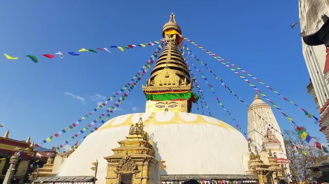 one of the most visited temple in kathmandu in nepal. swayambhunath temple
