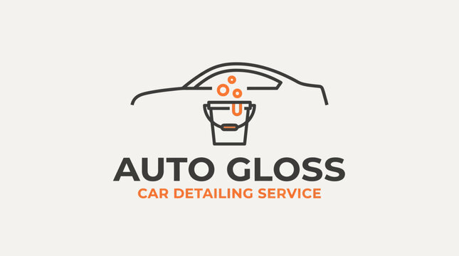 Auto Gloss Car Detailing Service Logo Design