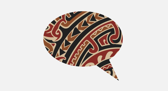 Colorful Speech Bubble With Patterns.