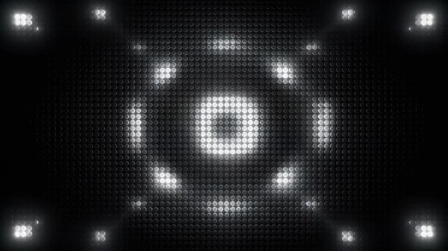 Abstract glowing light patterns in dark space animation