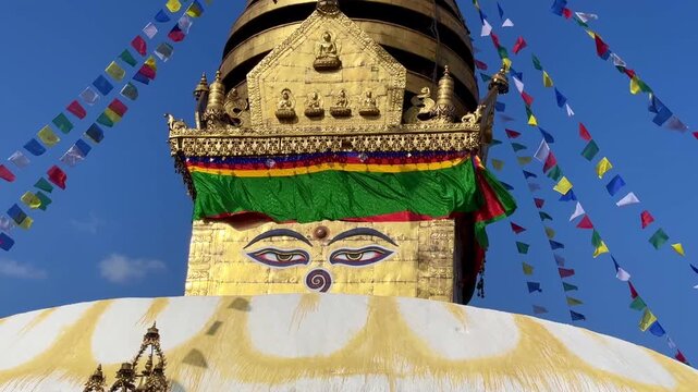 one of the most visited temple in kathmandu in nepal. swayambhunath temple