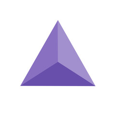 Fototapeta premium Flat purple pyramid geometric shape vector