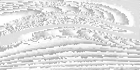 Black on white faded halftone texture.  Sparse dotwork gradient. Halftone vector background. Monochrome halftone overlay for vintage cartoon effect. Perforated retro card. Abstract dotwork surface © wahyu