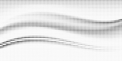 Dynamic ripple halftone mesh pattern with black and white gradient effects perfect for modern abstract vector backgrounds motion graphics or © wahyu