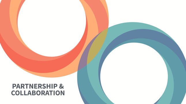 Partnership collaboration logo features colorful circles and text