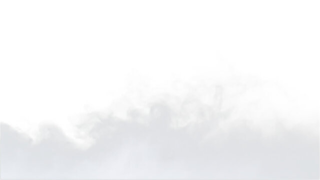 Transparent png of floating white smoke with realistic fog mist steam effect isolated on transparent background for overlay and text image use colorful space cloud storm weather sky light texture