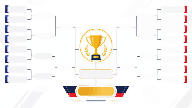 Football Predictor Chart with match prediction bracket template and trophy icon
