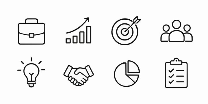 Minimal Business Vector Icon Collection