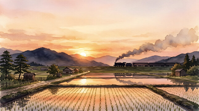 風景 絵画 （N） 風景画 風景画 絵画 Iconic Landscape After a long