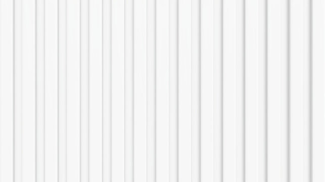 Realistic white siding texture background. White metal or wooden panels form vertical siding pattern perfect for modern roof construction, exterior walls and containers. Vector illustration