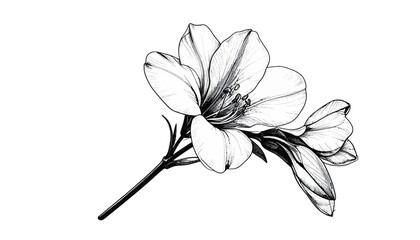 Detailed drawing of a magnolia flower. © Nur