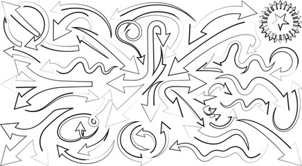 Fototapeta premium Abstract Hand Drawn Arrows Design for Creative Projects