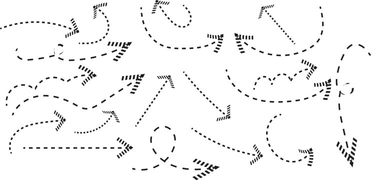 Black dashed and dotted line pattern on white background