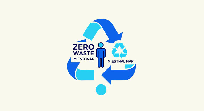 Zero Waste Initiative Recycling Symbol Logo Design.