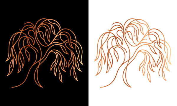 Abstract willow tree illustra...