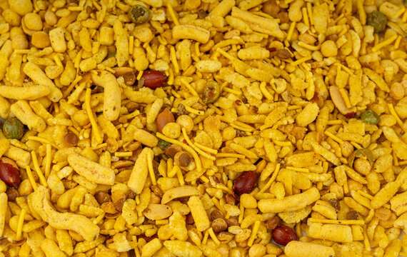 Khatta meetha namkeen textured background