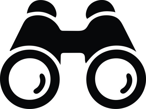 binoculars silhouette icon on transparent background