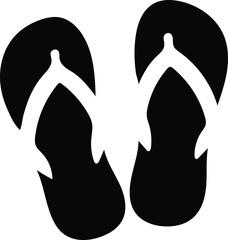 Fototapeta premium Summer flip flop sandal vector icon