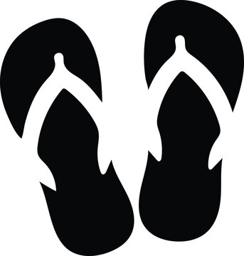Summer flip flop sandal vector icon