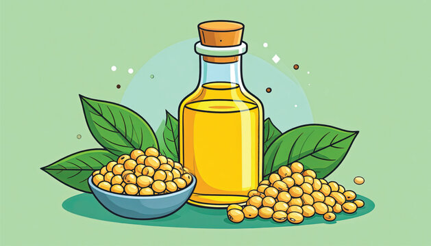 Soybean oil in a bottle.