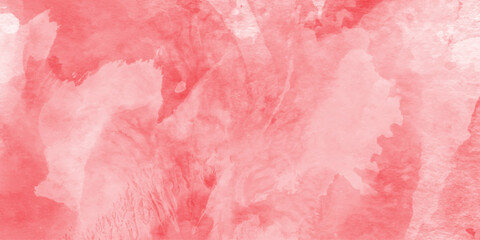 Fototapeta premium abstract red watercolor painted paper texture background, red watercolor paint stroke with soft bleeding edges isolated on a solid black background.