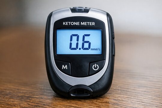 A close-up shot of a cell phone lying on a table, with the screen and keypad visible