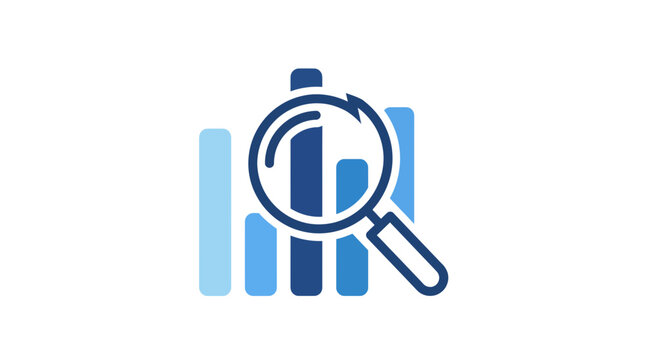Business analytics, data analysis, statistics, infographic icon, vector graphics