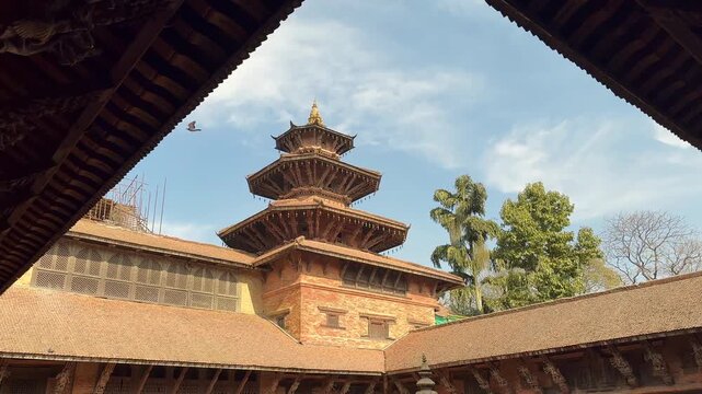 one of the biggest temple in kathmandu in nepal. the patan darbar square