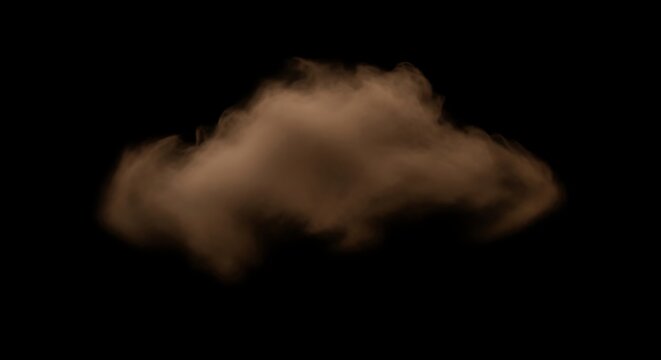 Brown smoke on black background