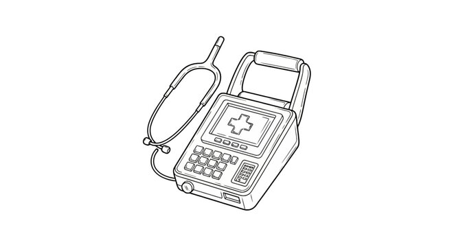 Defibrillator device for medical emergency response.