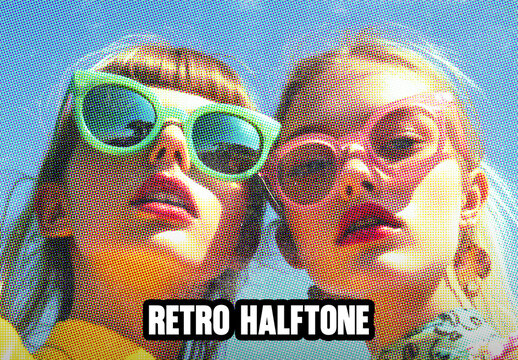 Retro Halftone Photo Effect